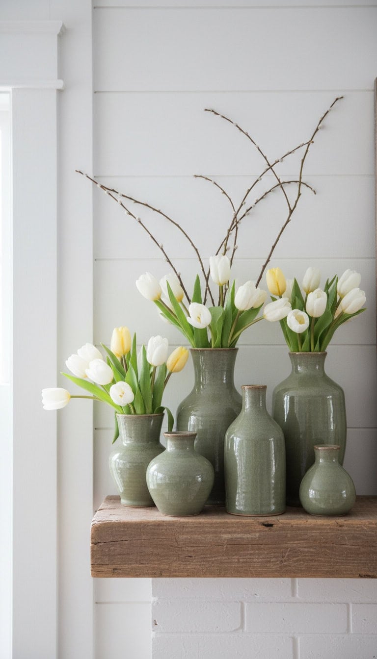 Sage Green Vases