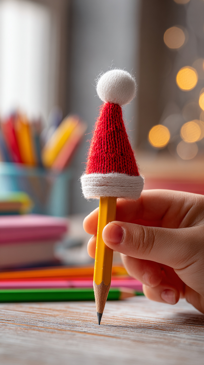 Santa Hat Pencil Toppers - Image 2