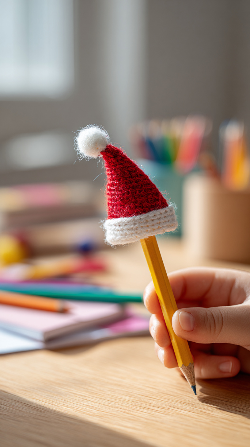 Santa Hat Pencil Toppers - Image 3