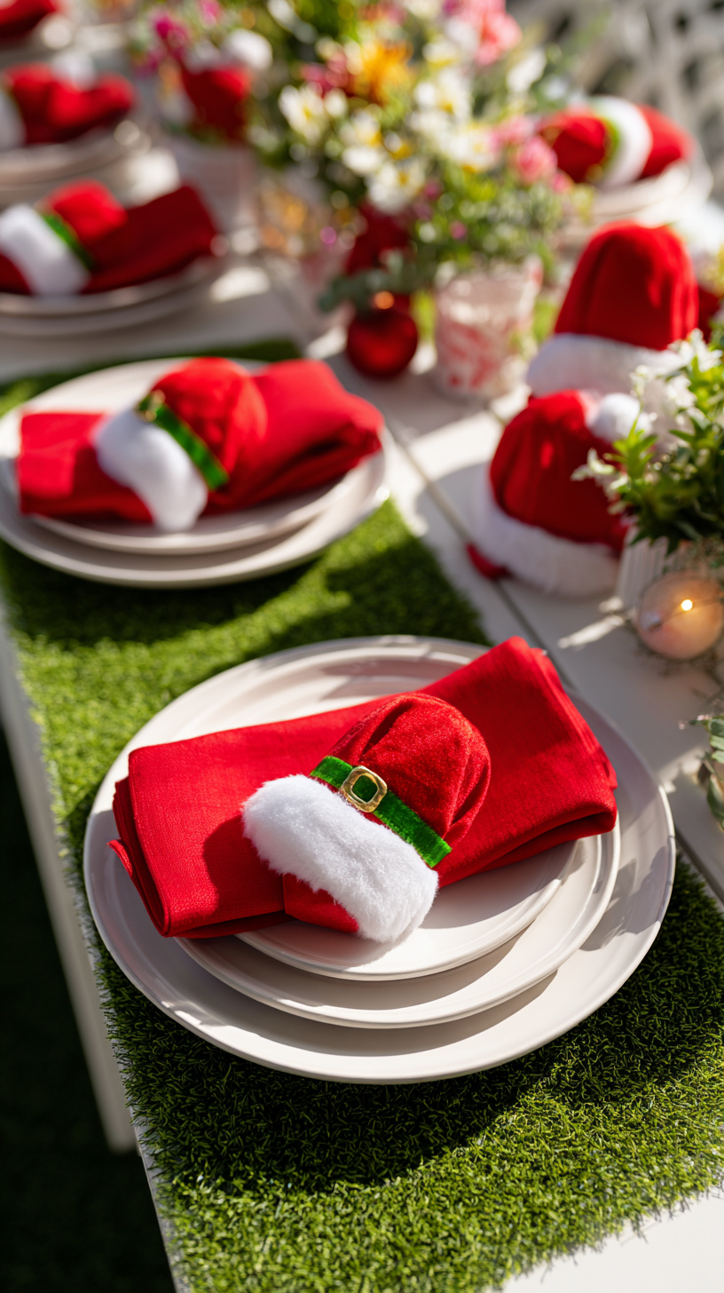 Santa Hat Table Setup - Image 2