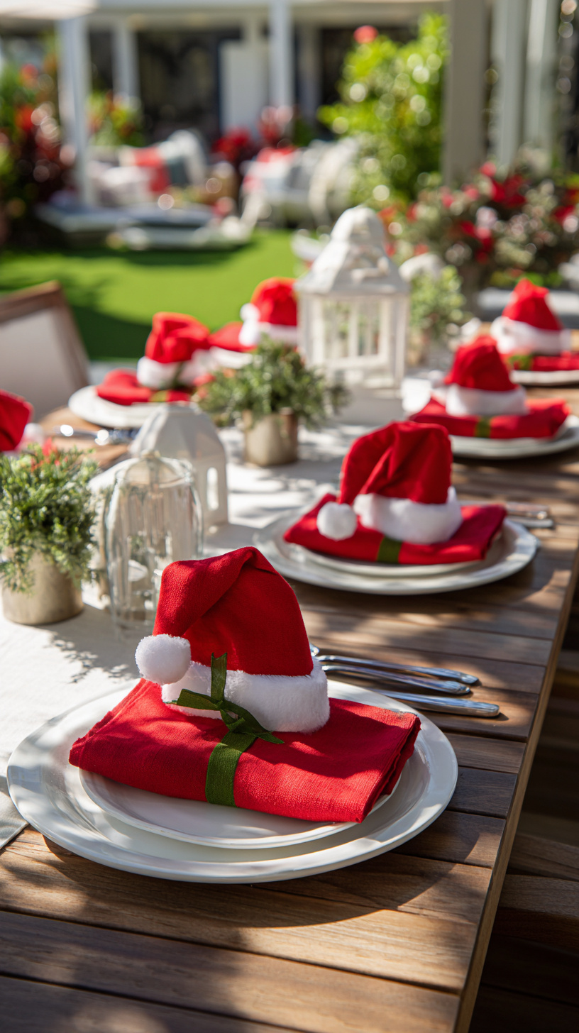 Santa Hat Table Setup - Image 3