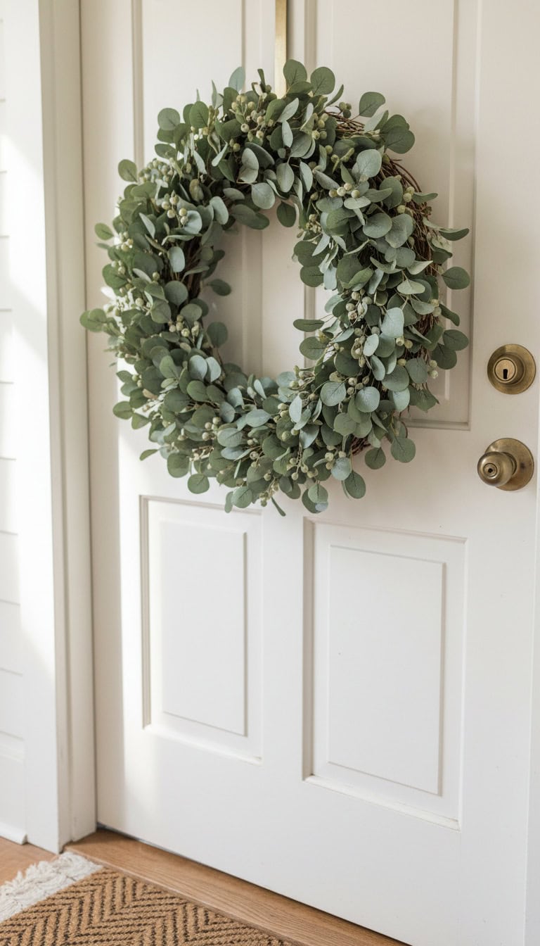 Seeded Eucalyptus Wreath Door