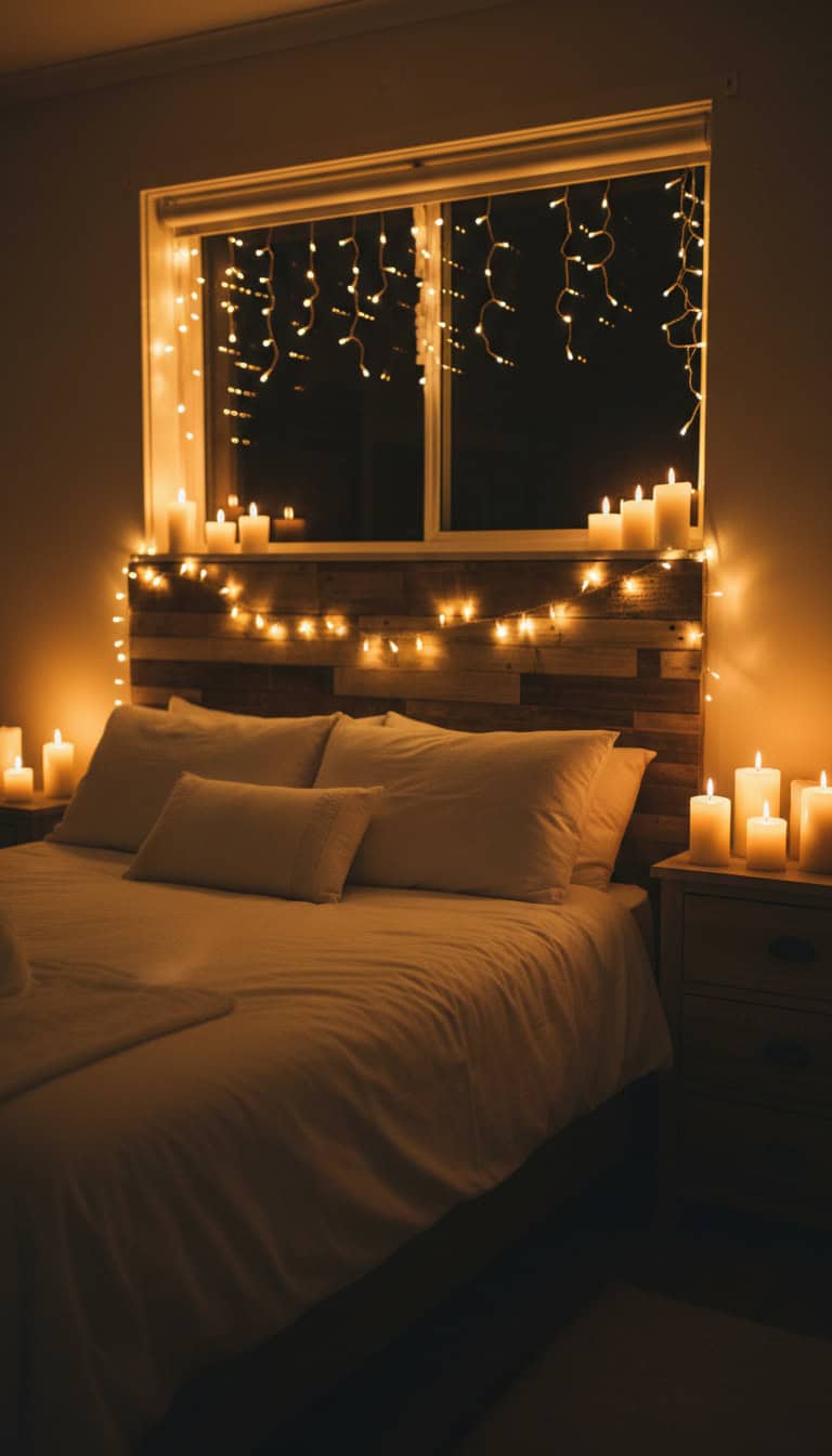 Set the Mood with Fairy Lights and Candles