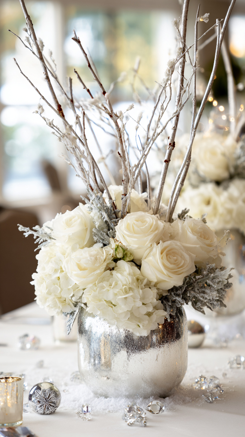Silver And White Centerpieces - Image 3