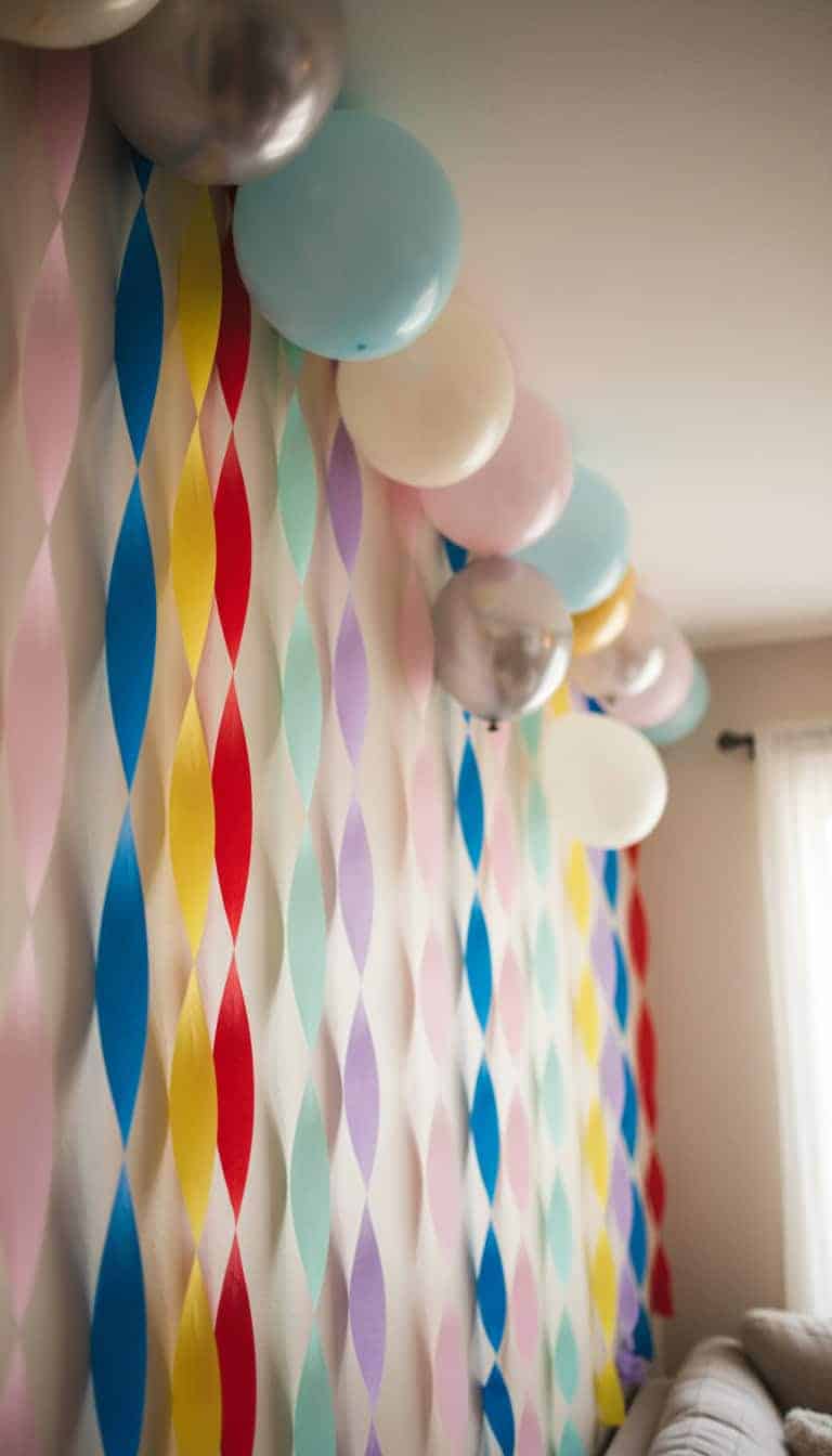 Simple Birthday Decorations with Balloons and Streamers