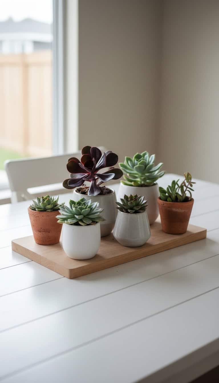 Simple Potted Succulent Group