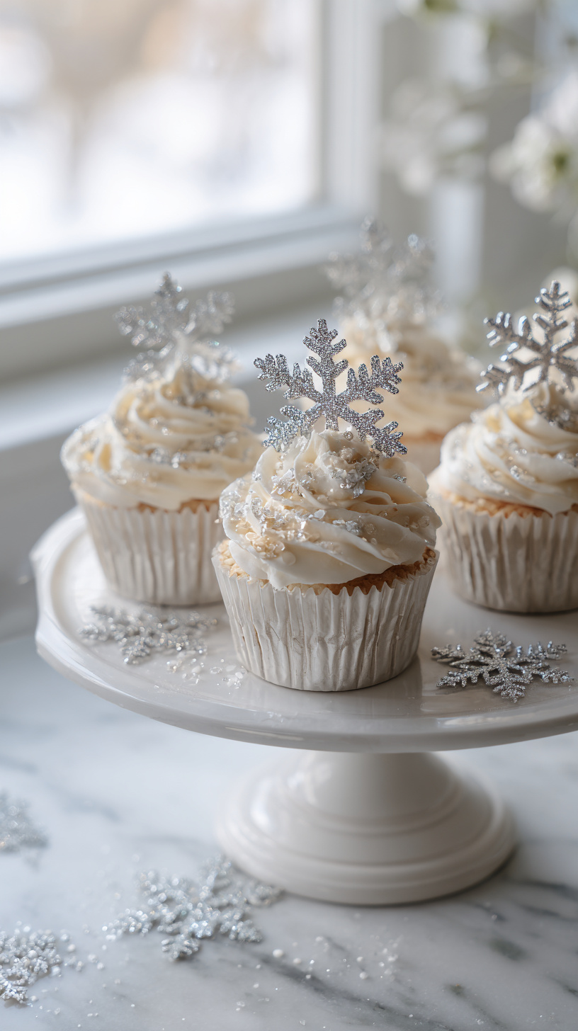 Snowflake Cupcake Toppers - Image 1