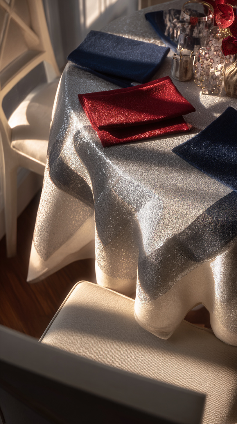 Sparkly Tablecloth and Overlay - Image 2