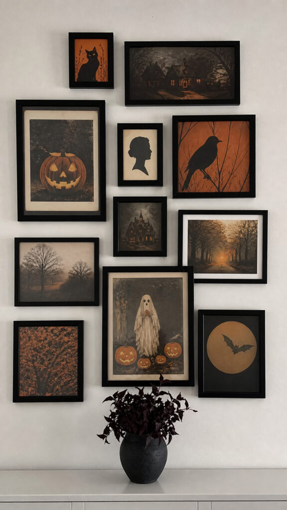 Create a Black and Orange Gallery Wall