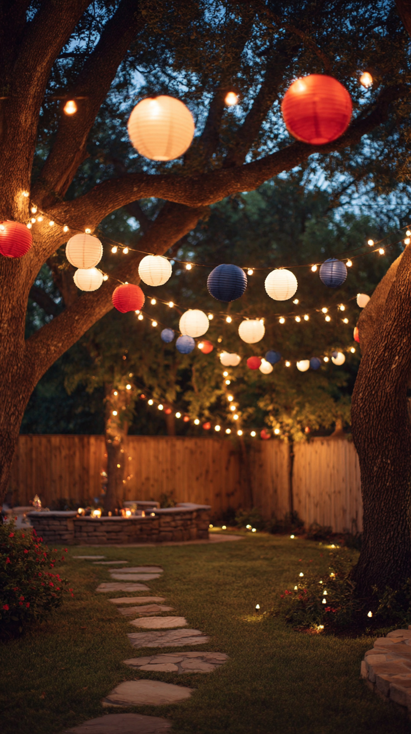 String Lights and Lantern Display - Image 2