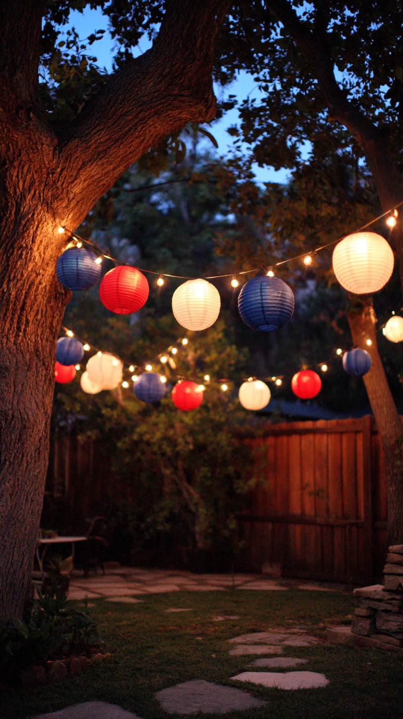 String Lights and Lantern Display - Image 3
