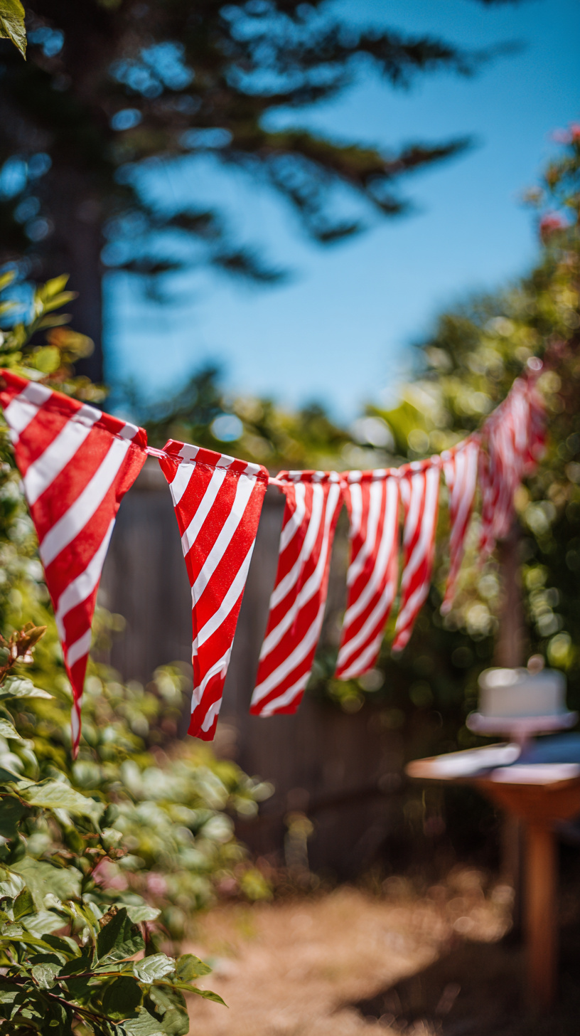 Striped Candy Cane Banner - Image 1
