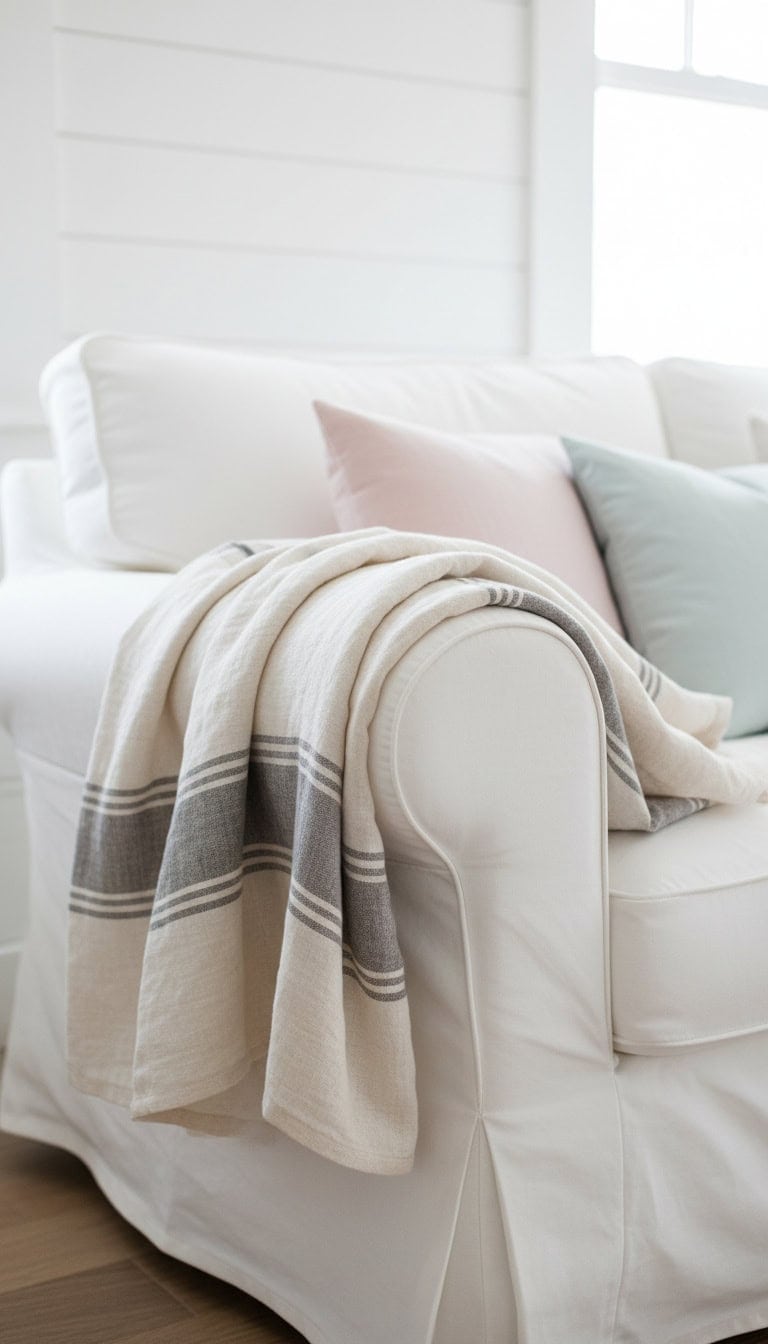 Striped Linen Throws