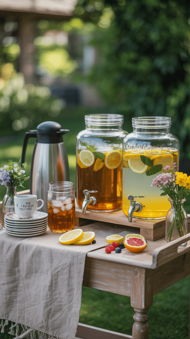 Summer Garden Party Refreshing Drink Station