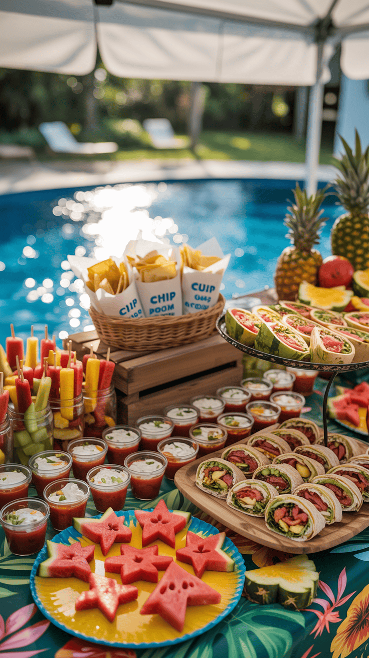 Summer Pool Party Food Station