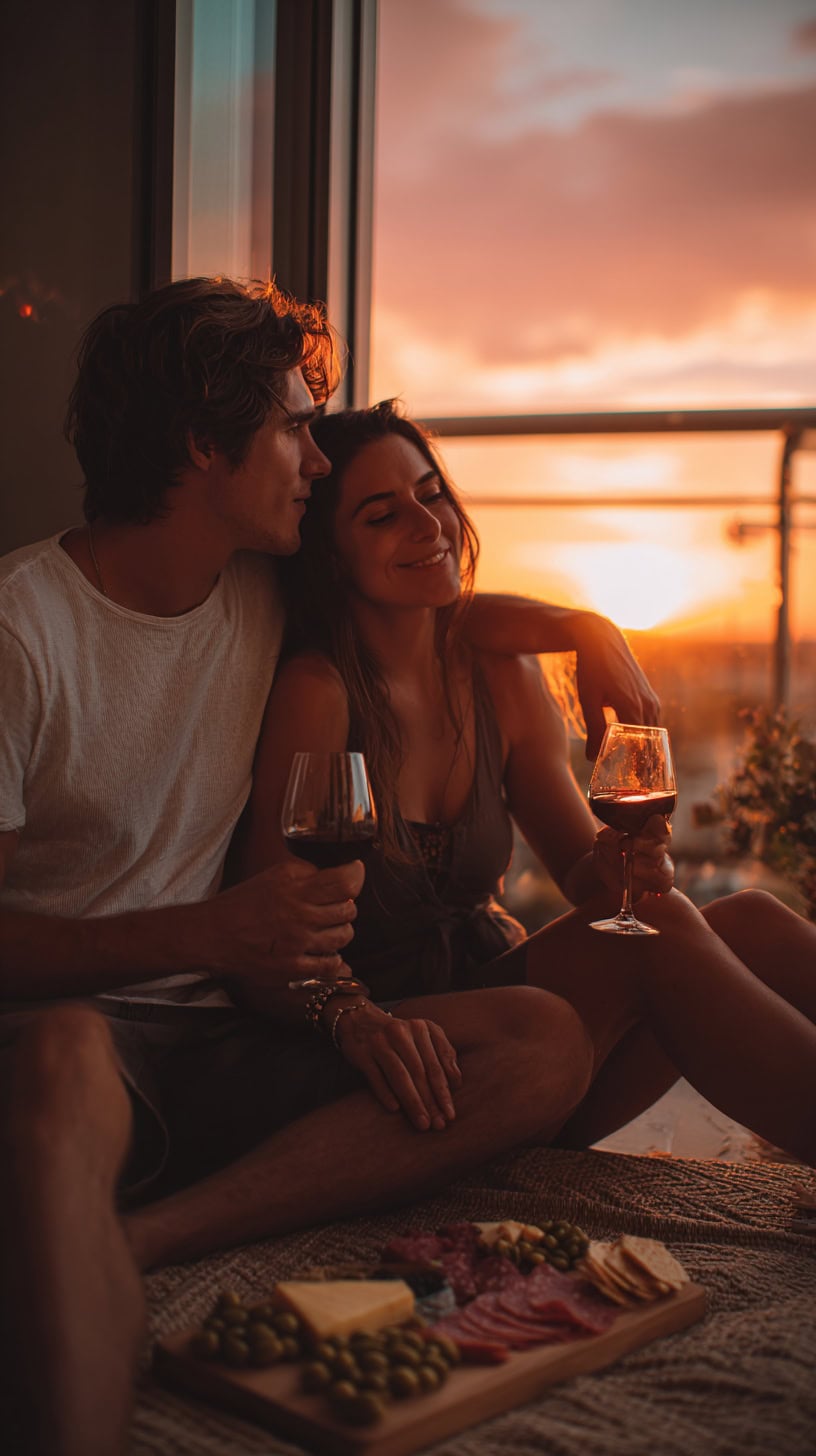 Sunset Balcony Wine Night - Image 2