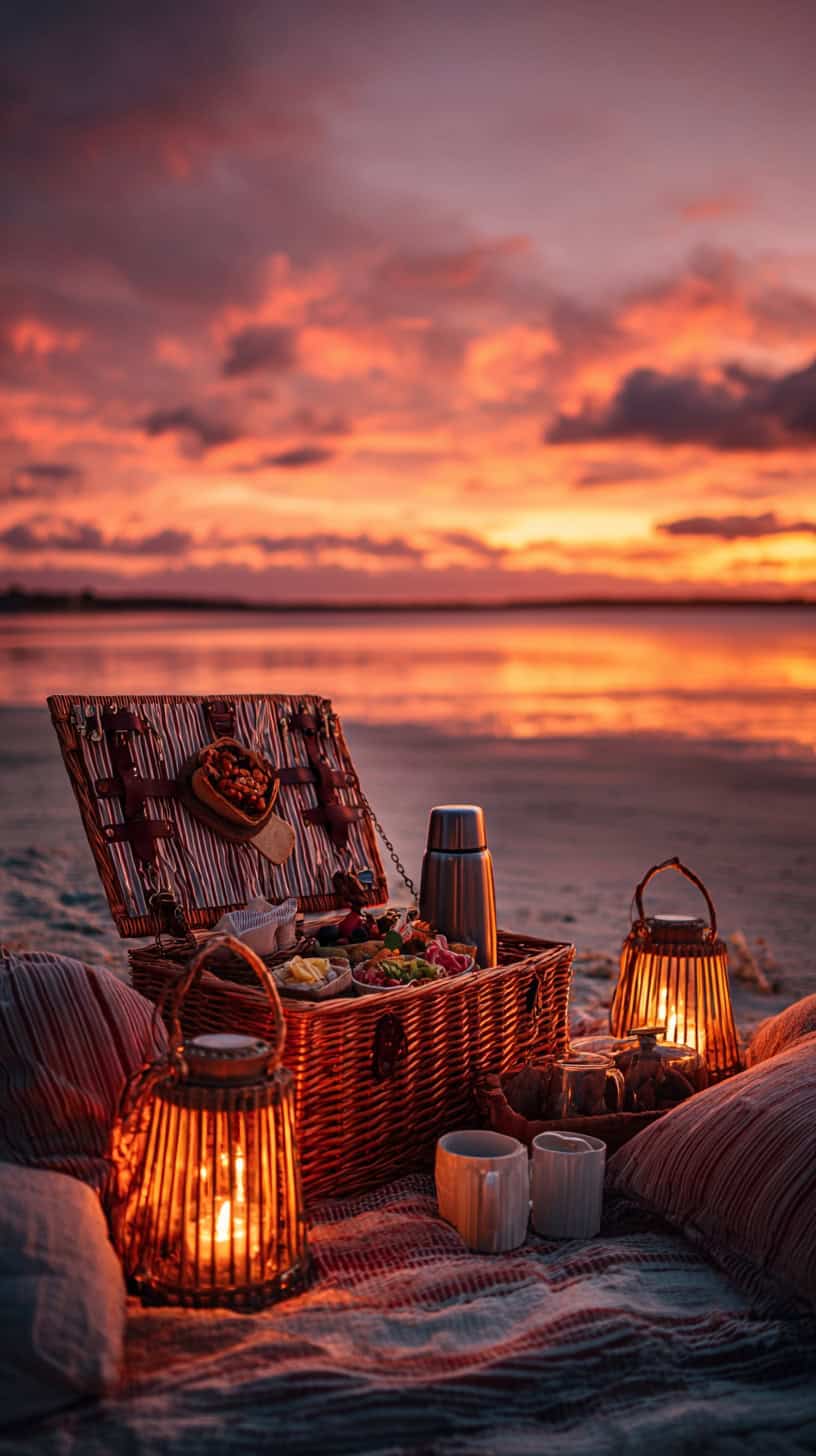 Sunset Picnic Date Baskets - Image 1