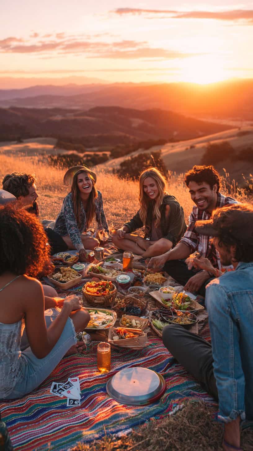Sunset Picnic with Friends - Image 1