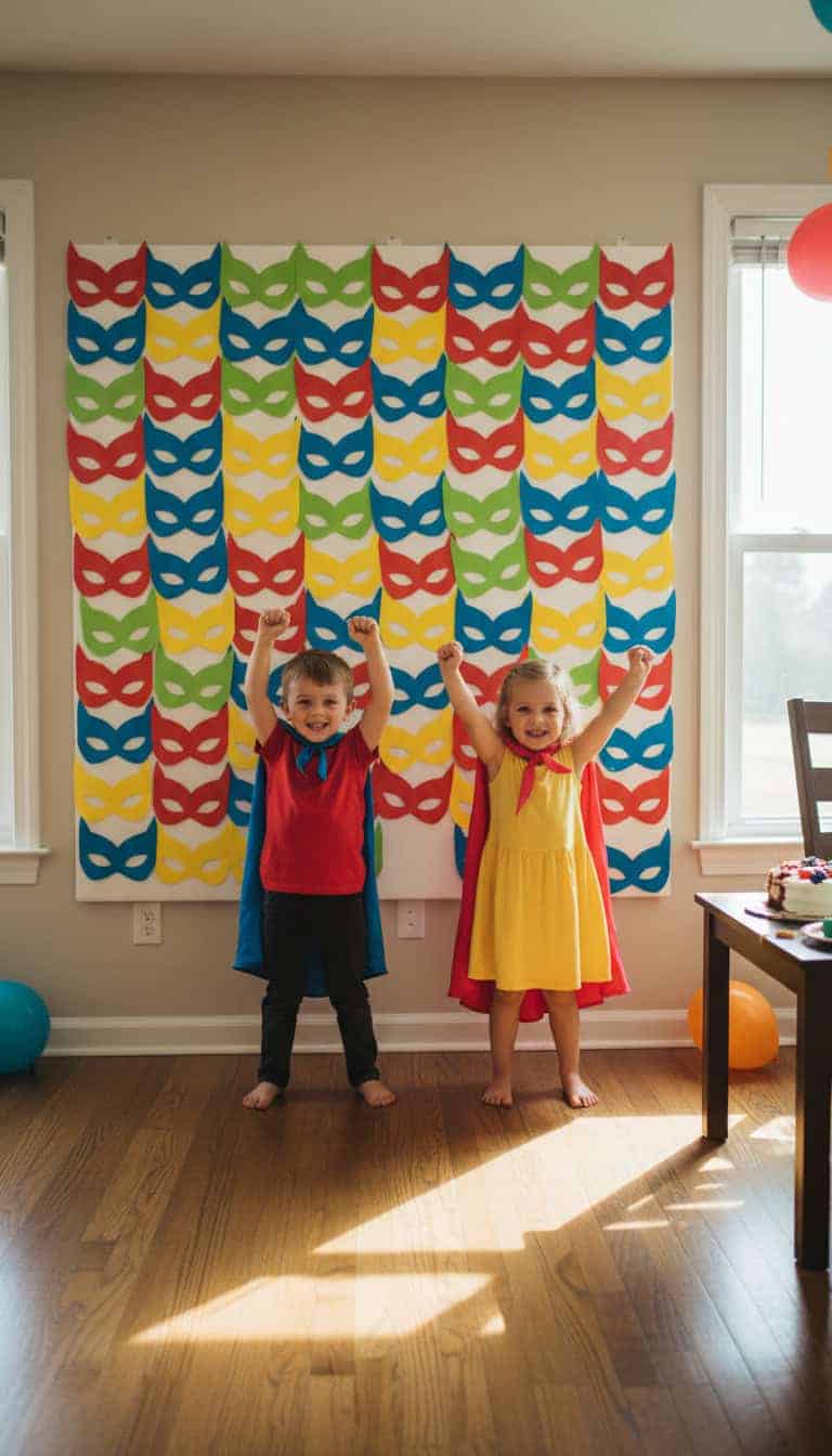 Superhero Mask Backdrop