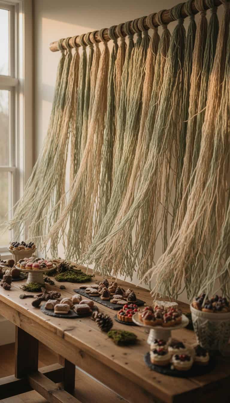 Sustainable Raffia Fringe Drapes