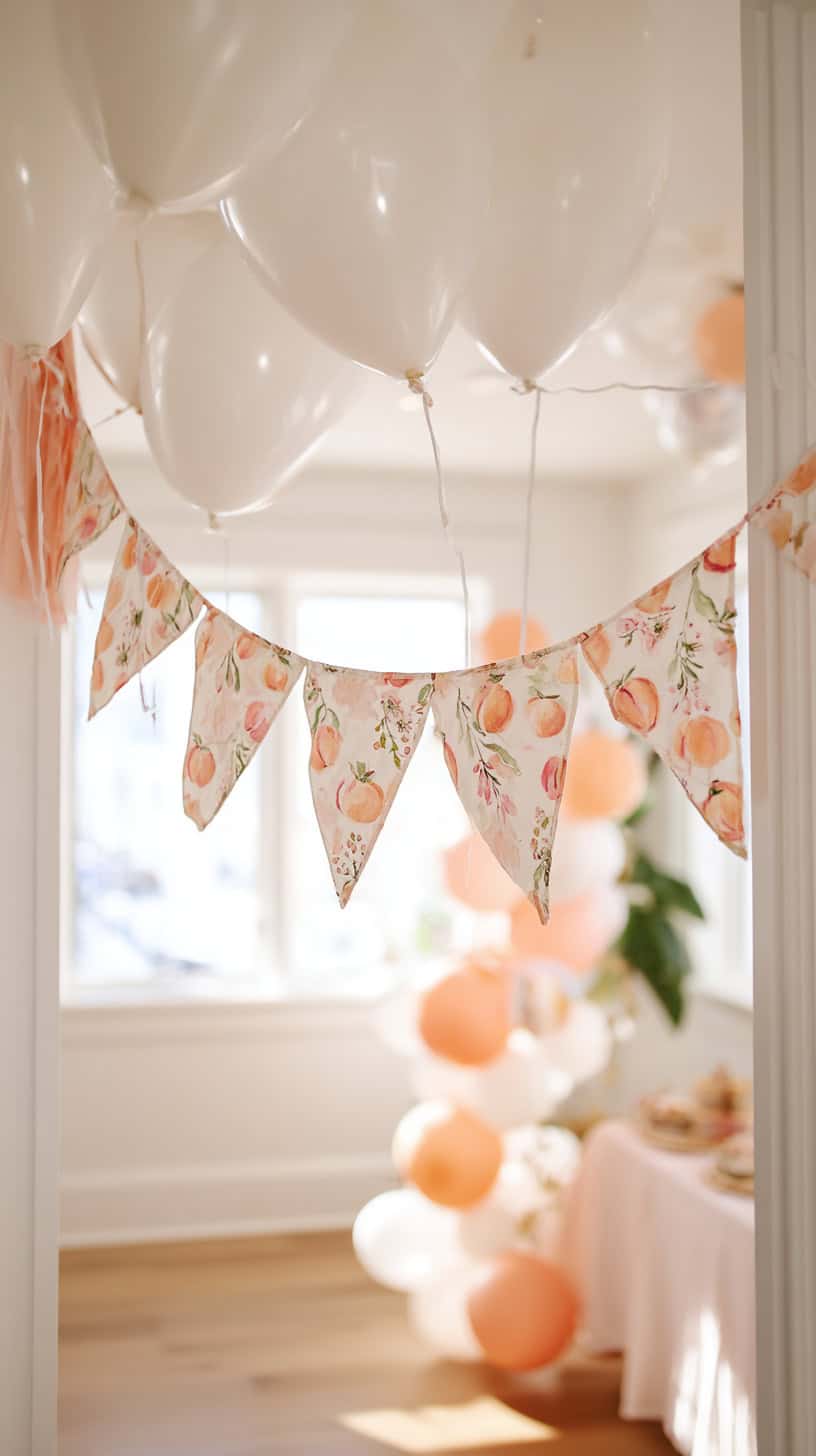 Sweet Peach Birthday Banner - Image 2