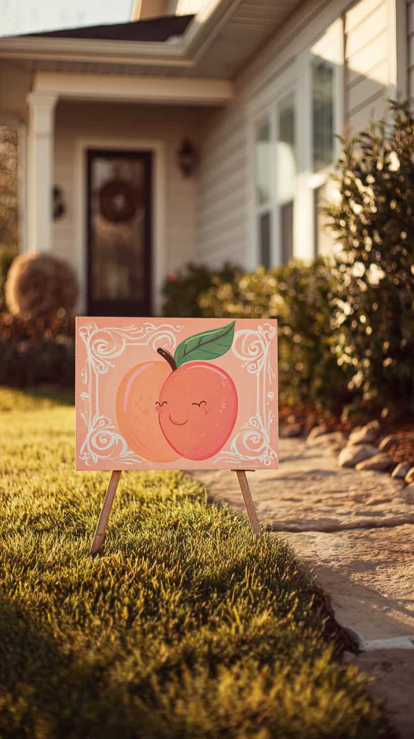 Sweet Peach Yard Sign - Image 1