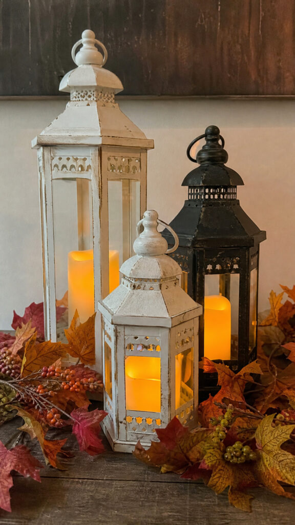 Lantern and Fall Foliage Combo