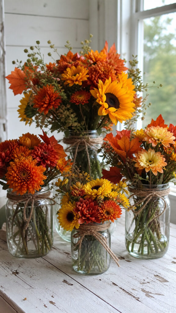 Mason Jar Flower Arrangements