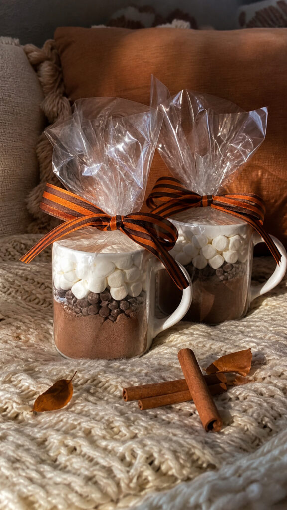 Hot Cocoa Mix in Decorated Mugs