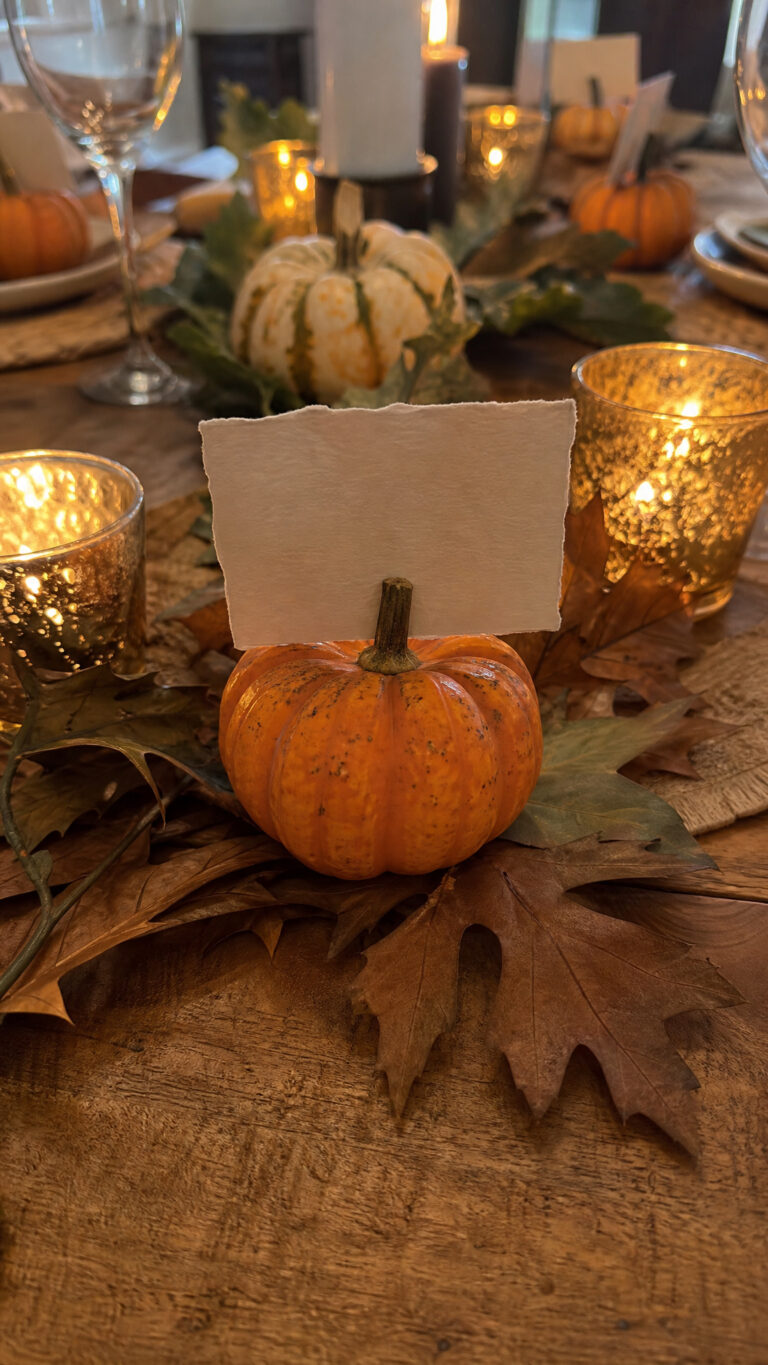 Mini Pumpkin Place Card Holders