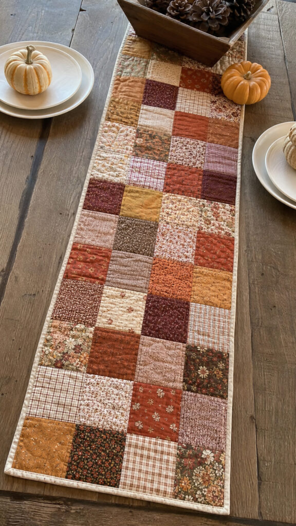 DIY Fabric Scrap Patchwork Runner