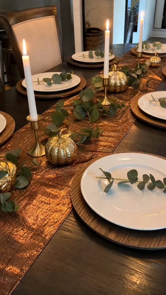 Metallic Gold or Copper Runner