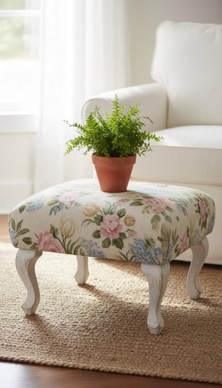 Tiny Footstool Accent