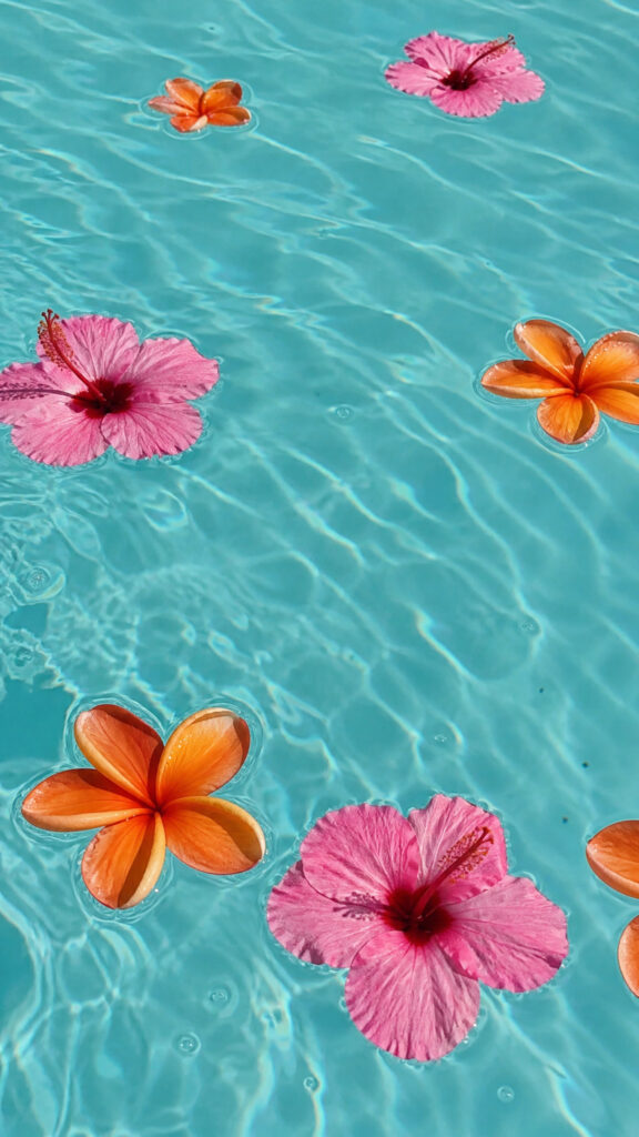 Floating Tropical Flower Arrangements