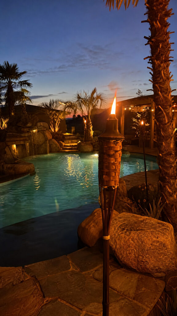 Sunset Tiki Torch Lighting Ceremony