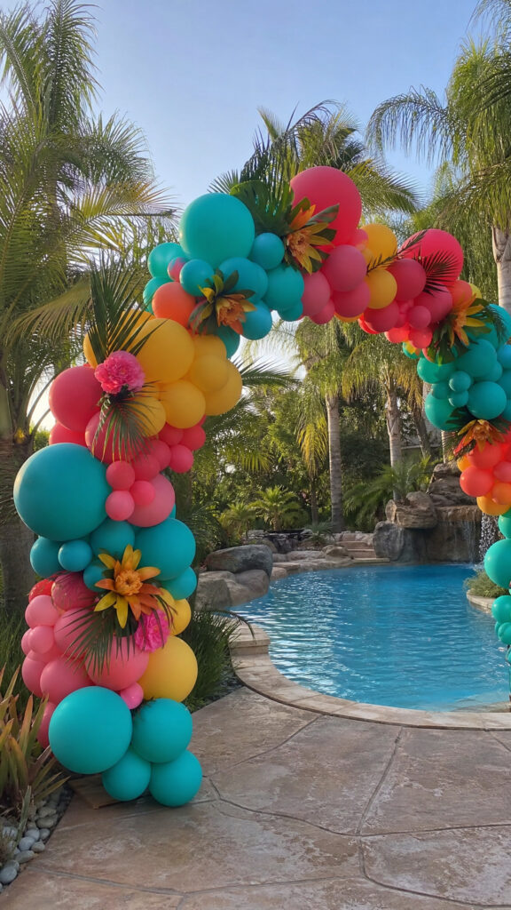 Tropical Balloon Garland Arch
