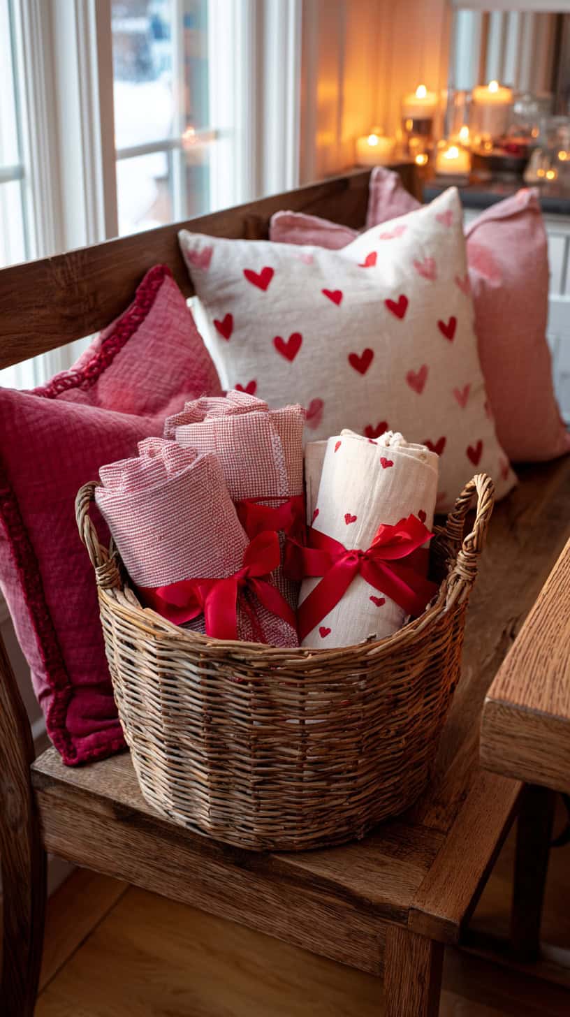 Valentine Basket and Pillow Touches - Image 2