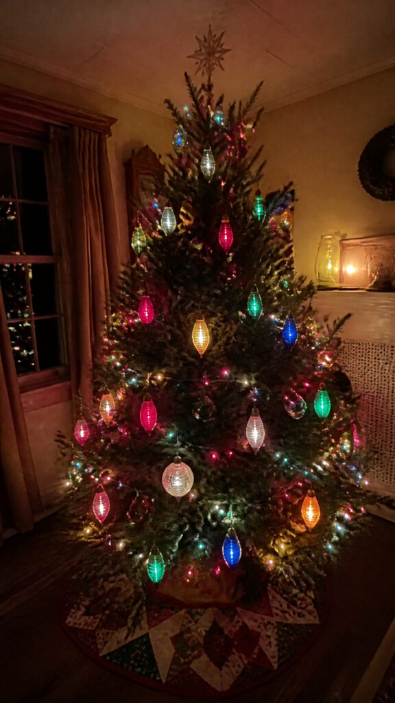 Embrace Retro Christmas Lights and Candles