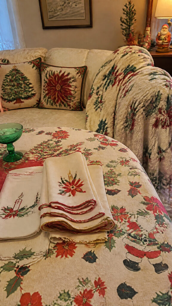 Incorporate Vintage Holiday Textiles