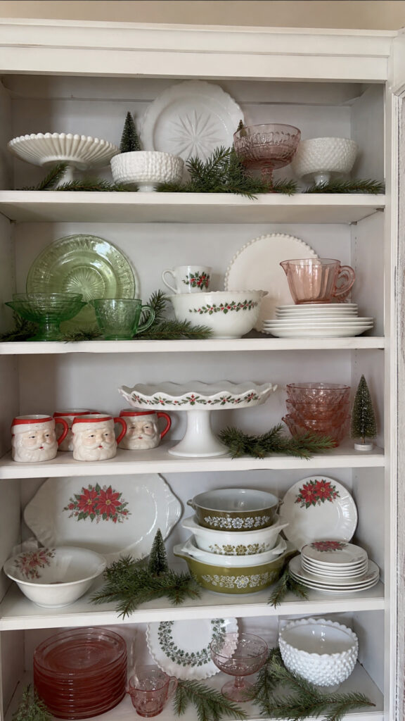 Incorporate Vintage Christmas Dishes and Glassware