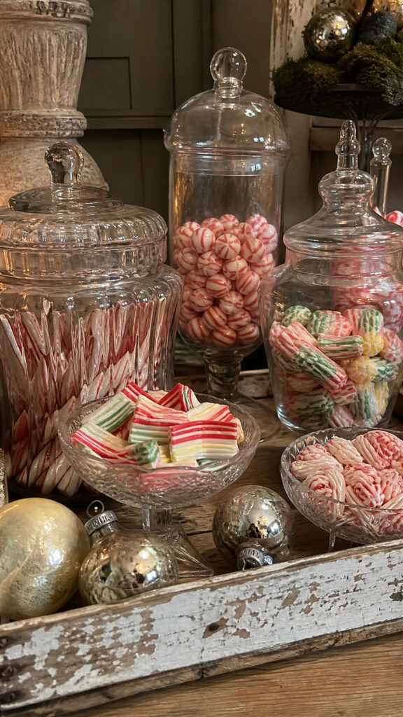Style with Old-Fashioned Christmas Candy Displays