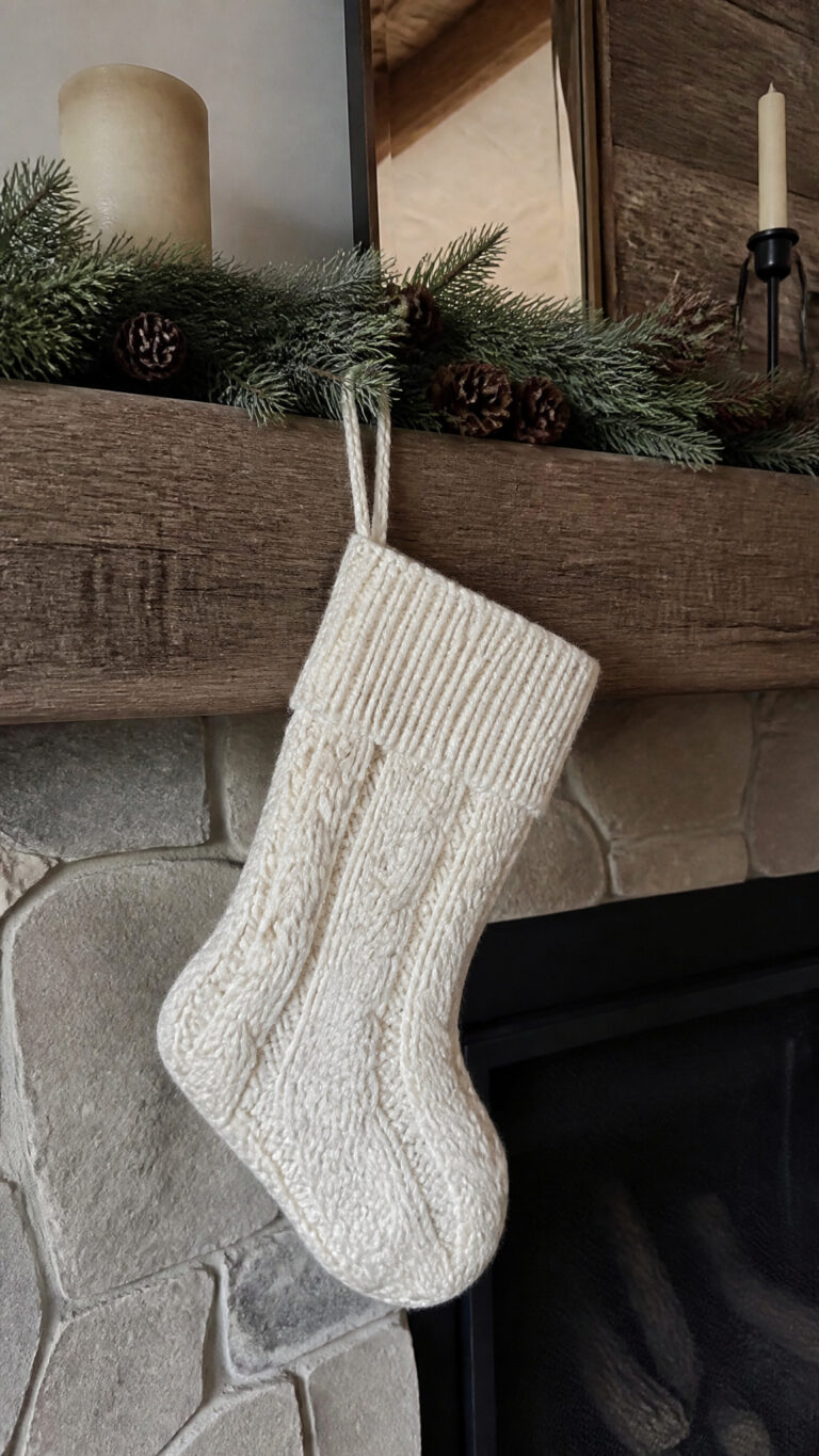 Classic Cable Knit Stockings with Chunky Texture