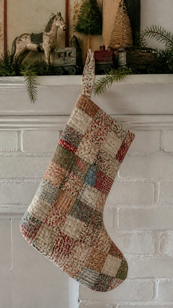 Quilted Patchwork Stockings with Homespun Charm