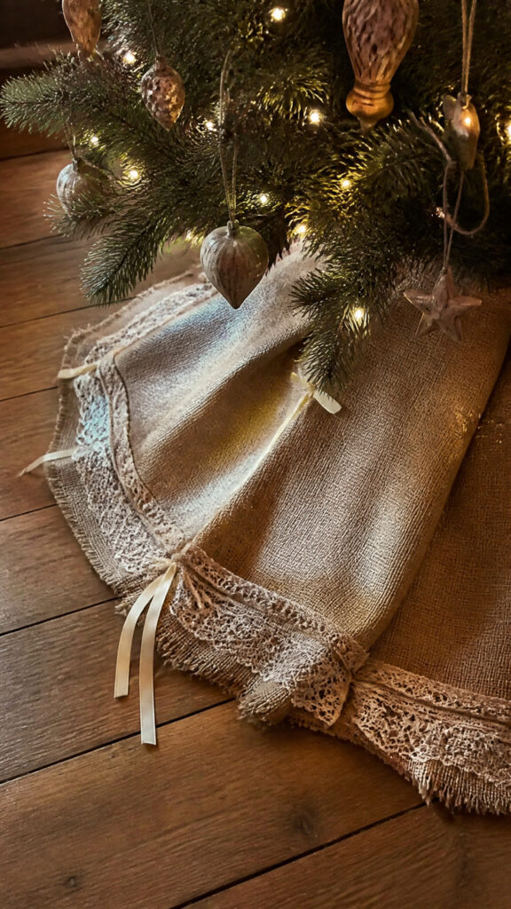 Burlap and Lace Farmhouse Style