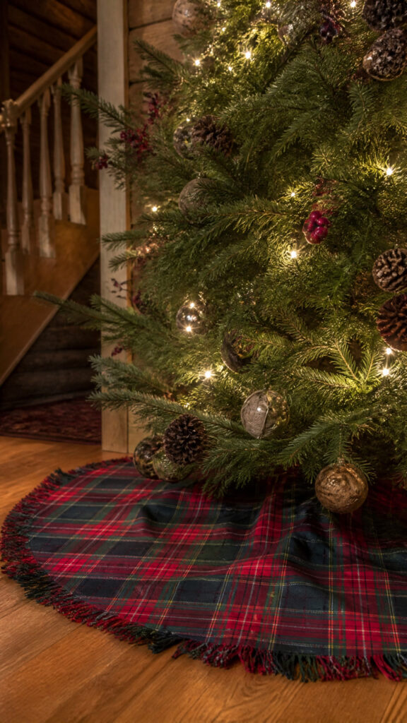 Plaid Wool with Fringe Edges