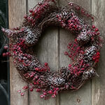Classic Red Berry and Pinecone Wreath