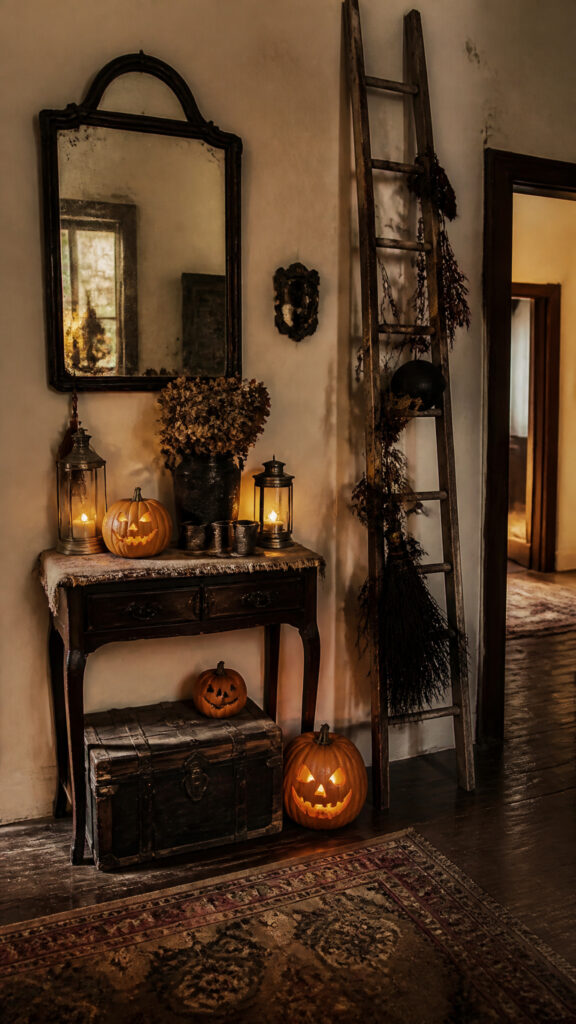 Design a Vintage Halloween Entryway Moment