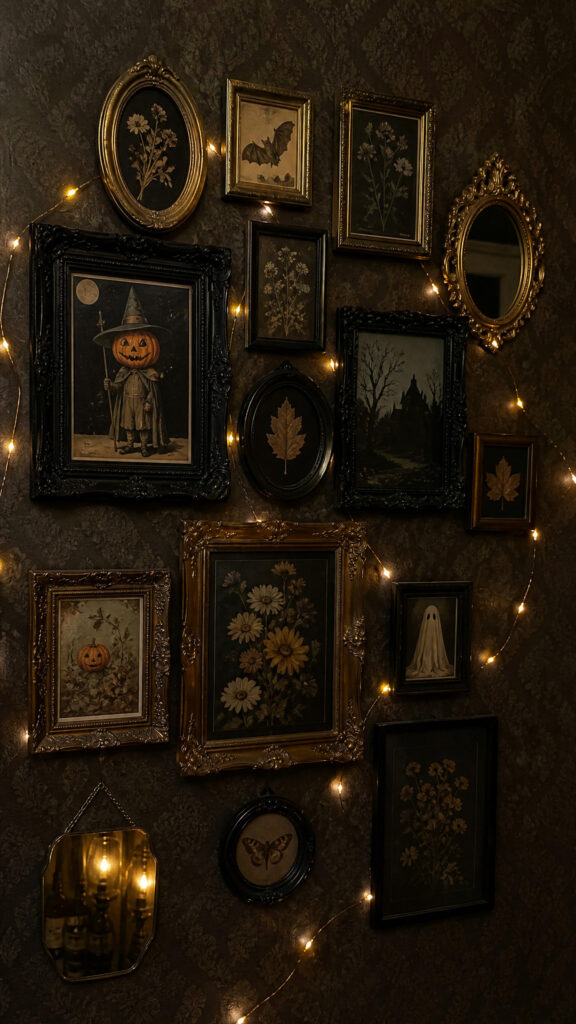 Transform Vintage Frames into Spooky Gallery Walls