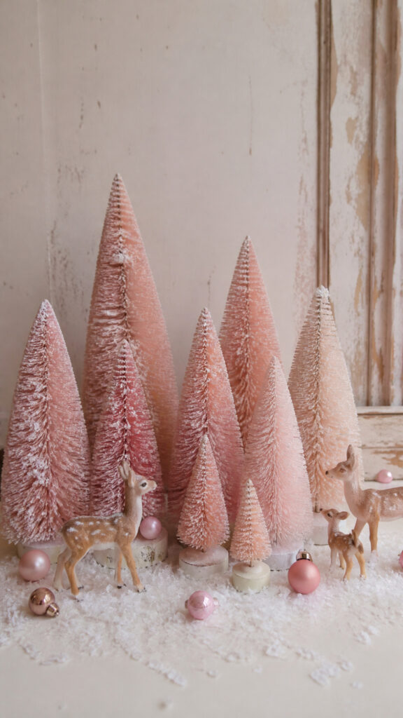 Pastel Pink Bottle Brush Trees Collection