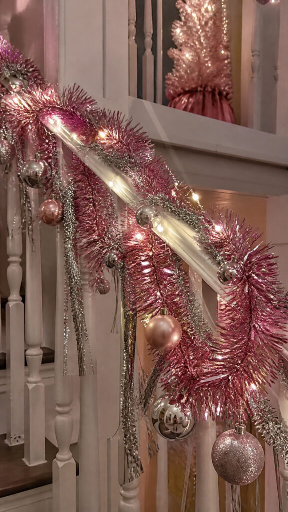 Pink Tinsel and Garland Galore
